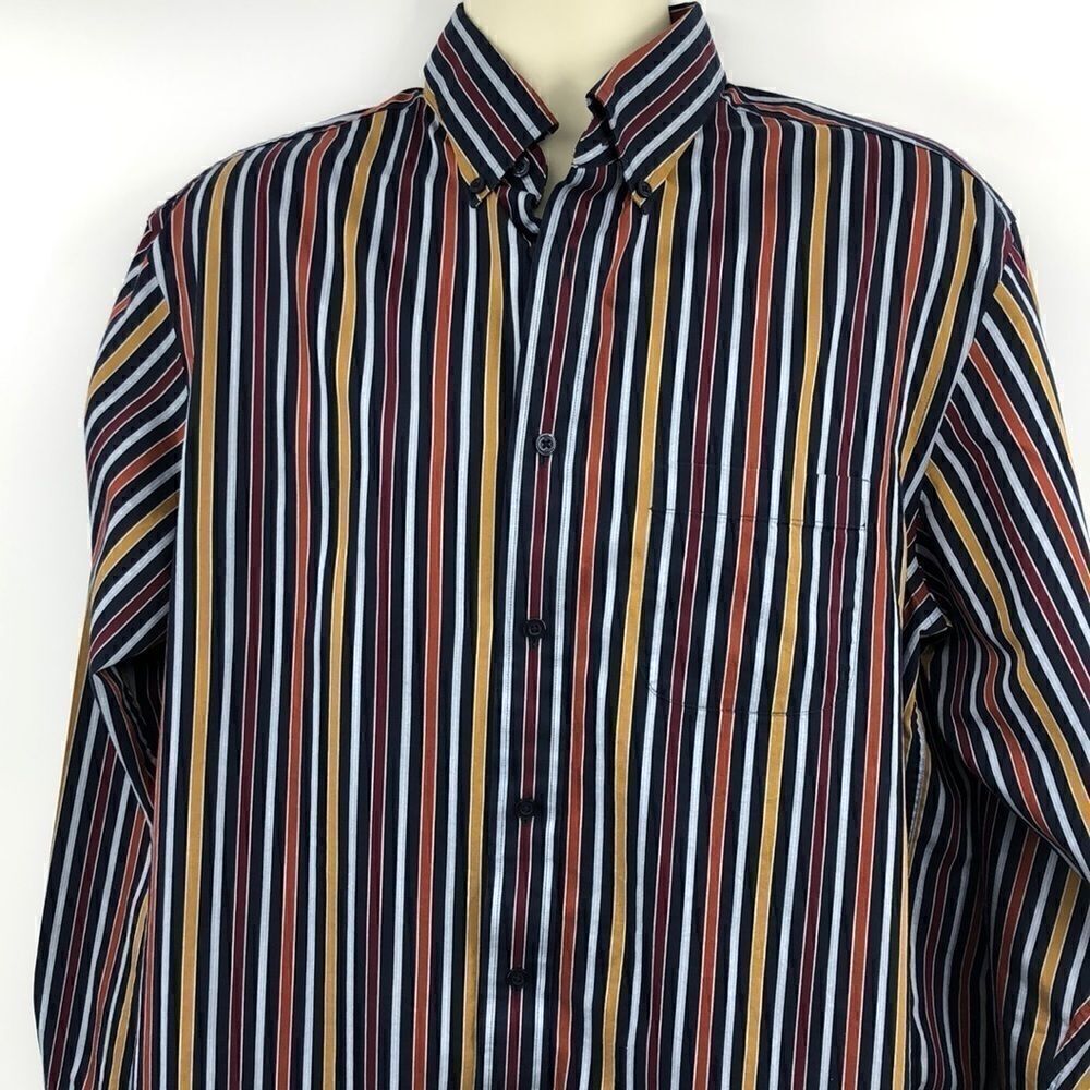 Daniel Cremieux men’s multi striped button shirt